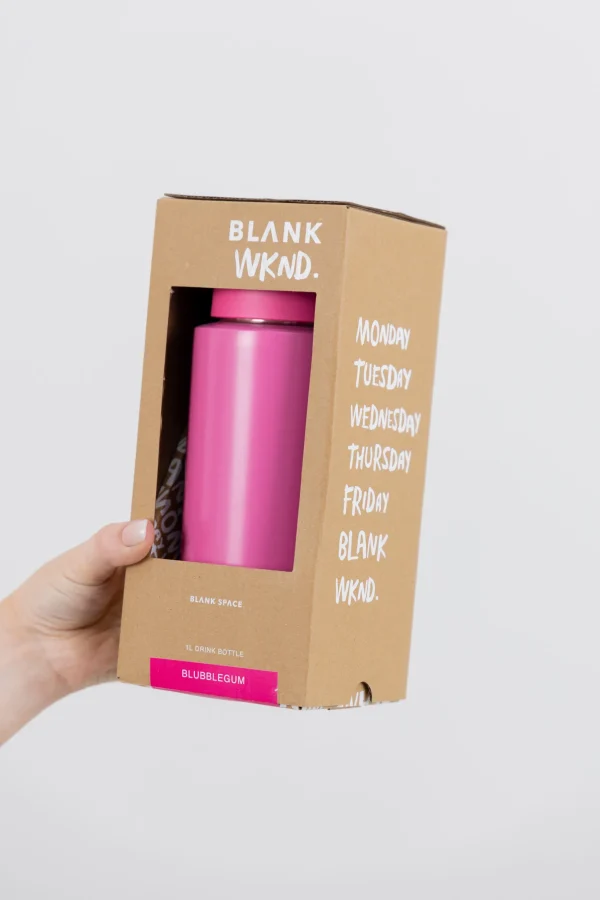 Drink Bottles-BLANK WKND. CERAMIC BOTTLE - BUBBLEGUM