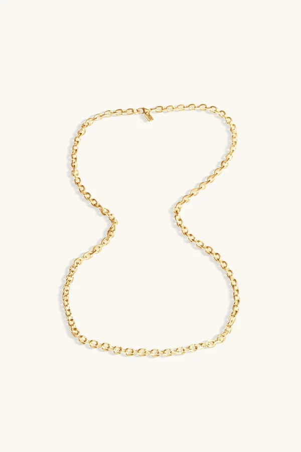 18Kt Gold Plated | Jewellery-BLANK SPACE. CABLE CHAIN NECKLACE 18KT GOLD
