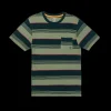 Tees & Tanks-CAPTAIN FIN SIXTIES STRIPE DARK OLIVE