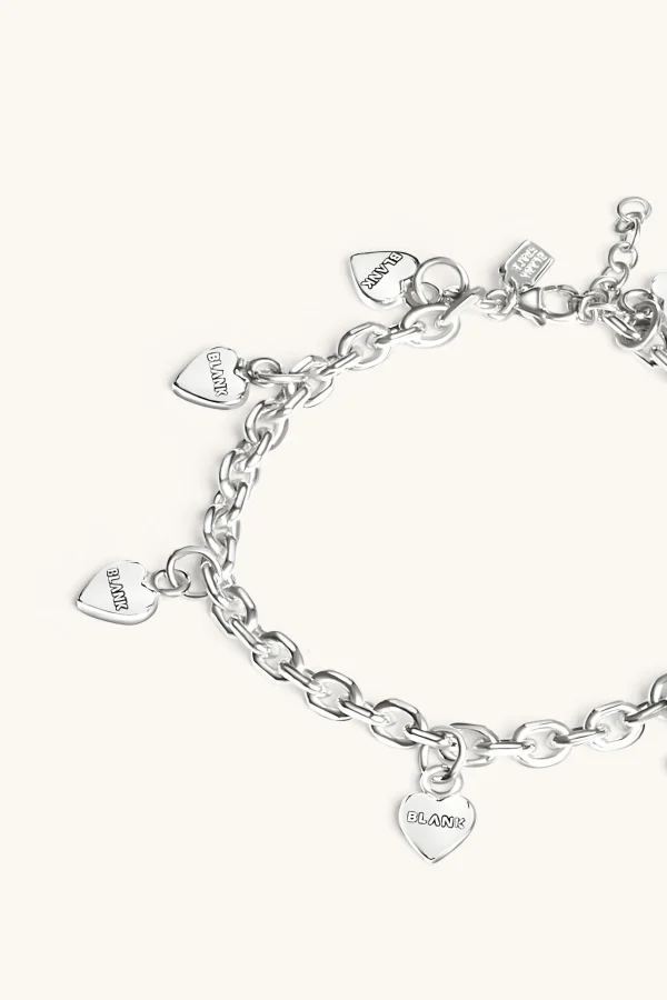 925 Sterling Silver | Jewellery-BLANK SPACE. CHAIN OF HEARTS BRACELET