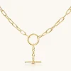 18Kt Gold Plated | Jewellery-BLANK SPACE. CLASSIC FOB NECKLACE 18KT GOLD