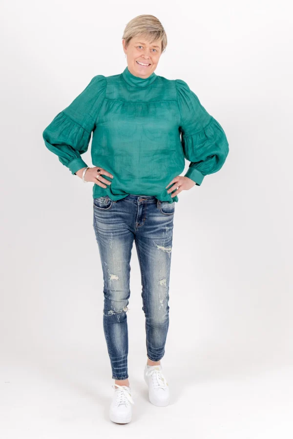 Denim-CULT OF INDIVIDUALITY ZEN MID RISE JEAN - WINGS