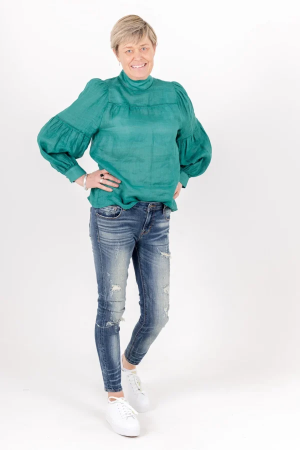 Denim-CULT OF INDIVIDUALITY ZEN MID RISE JEAN - WINGS