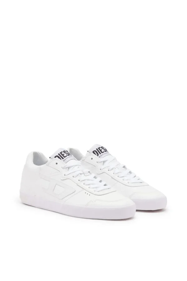 Footwear-DIESEL MENS LEROJI LOW SNEAKER WHITE LEATHER