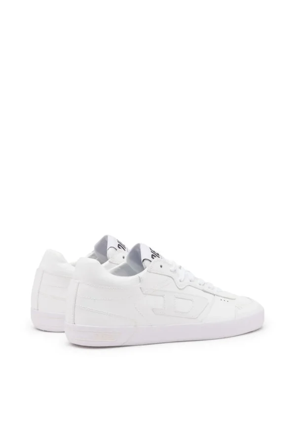 Footwear-DIESEL MENS LEROJI LOW SNEAKER WHITE LEATHER