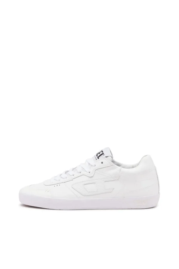 Footwear-DIESEL MENS LEROJI LOW SNEAKER WHITE LEATHER