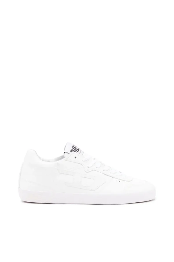 Footwear-DIESEL MENS LEROJI LOW SNEAKER WHITE LEATHER