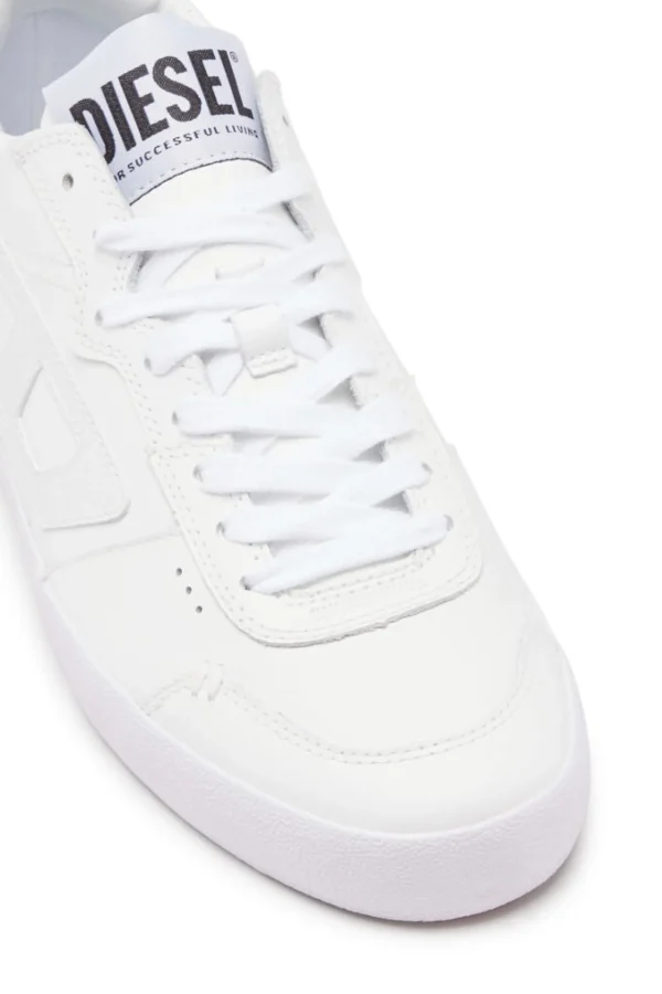 Footwear-DIESEL MENS LEROJI LOW SNEAKER WHITE LEATHER