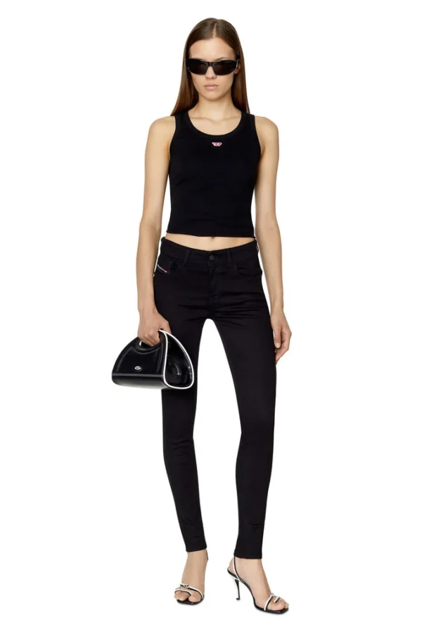 Denim-DIESEL SUPER SKINNY SLANDY JEAN BLACK