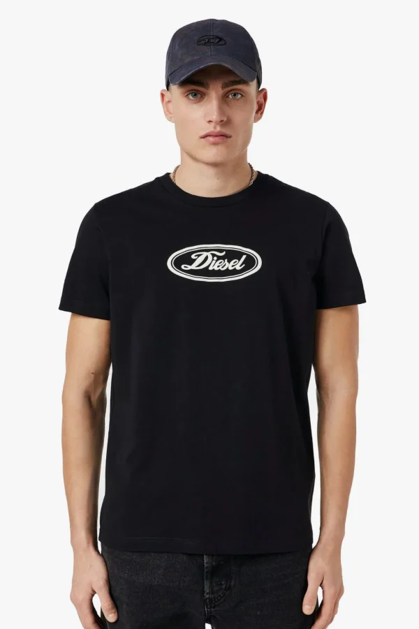 Tees & Tanks-DIESEL T-DIEGOR-C14 T-SHIRT - BLACK