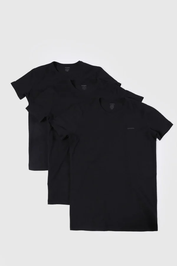 Tees & Tanks-DIESEL UMTEE JAKE T-SHIRT 3 PACK - BLACK
