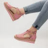 Footwear-DJANGO & JULIETTE ALEXYS SANDAL - PRETTY PINK LEATHER
