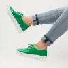 Footwear-DJANGO & JULIETTE BRENDA SNEAKER - EMERALD PATENT LEATHER