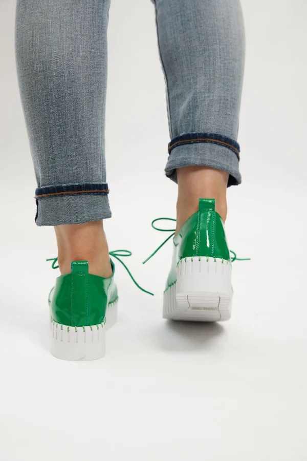 Footwear-DJANGO & JULIETTE BRENDA SNEAKER - EMERALD PATENT LEATHER