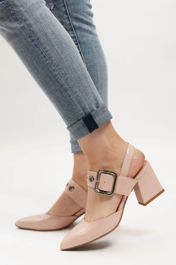 Footwear-DJANGO & JULIETTE MAGALY HEEL - PINK PATENT