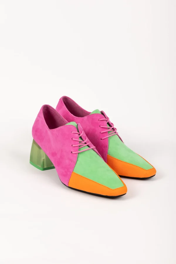Footwear-DJANGO & JULIETTE MARICE SHOE MANDARIN LIME SUEDE