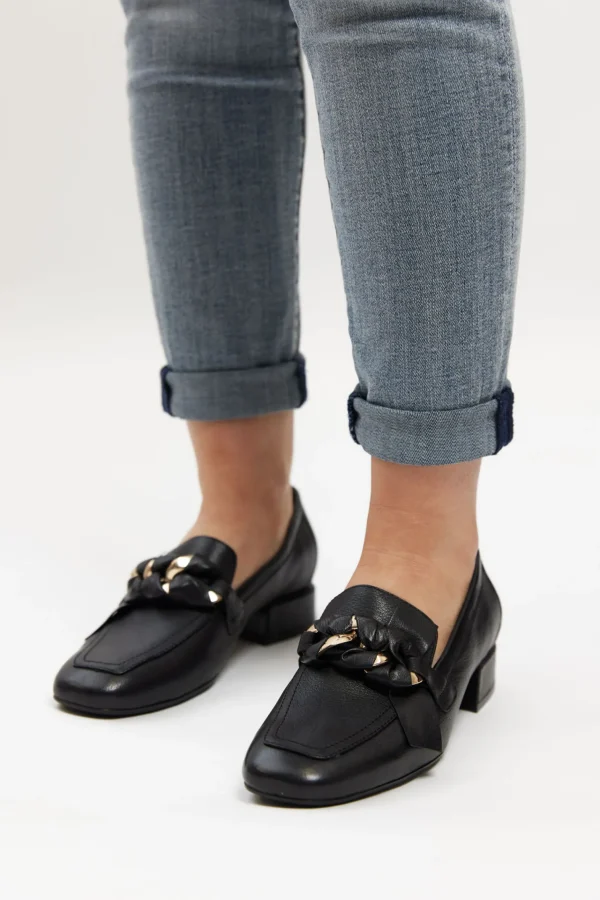 Footwear-DJANGO & JULIETTE VISERYS LOAFER BLACK LEATHER