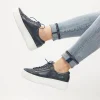 Footwear-DJANGO & JULIETTE WOLFIE SNEAKERS - NAVY LEATHER