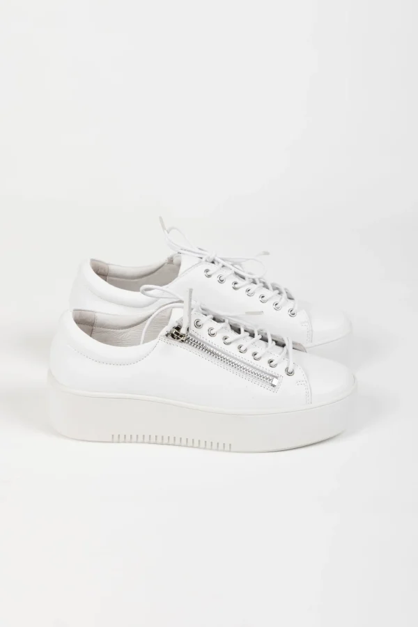 Footwear-DJANGO & JULIETTE WOLFIE SNEAKER WHITE LEATHER