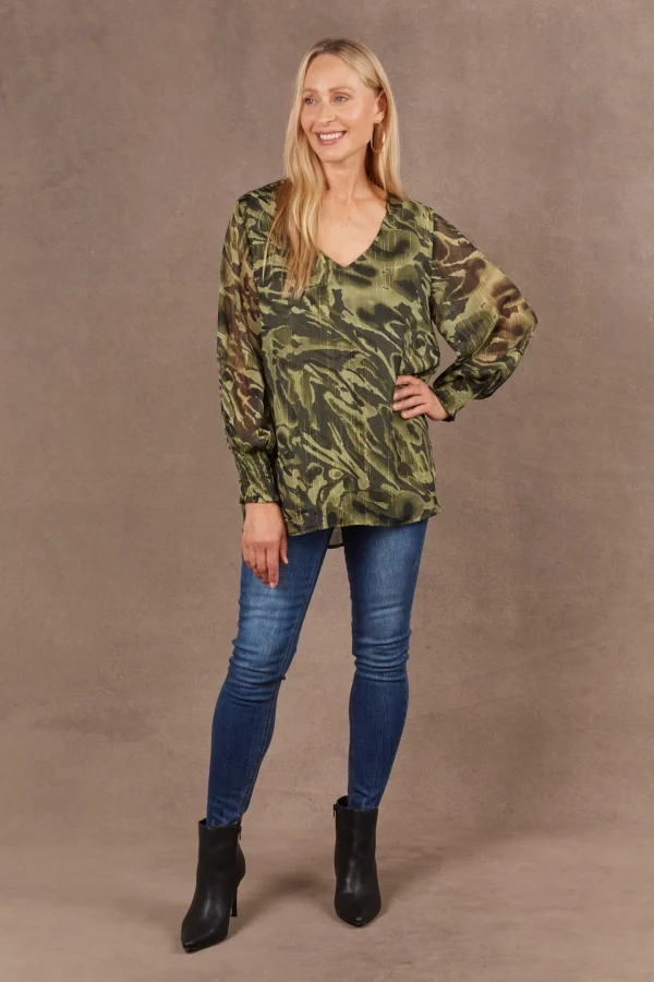 Shirts & Tops-EB&IVE BANTU TOP FERN