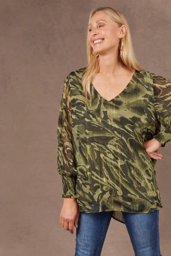 Shirts & Tops-EB&IVE BANTU TOP FERN