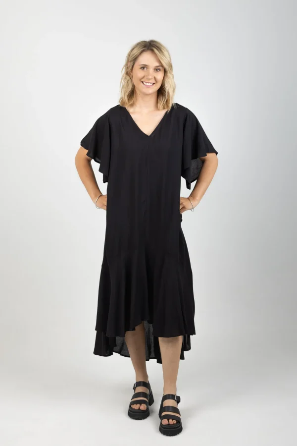 Dresses-EB&IVE ESPRIT FLUTTER MAXI EBONY