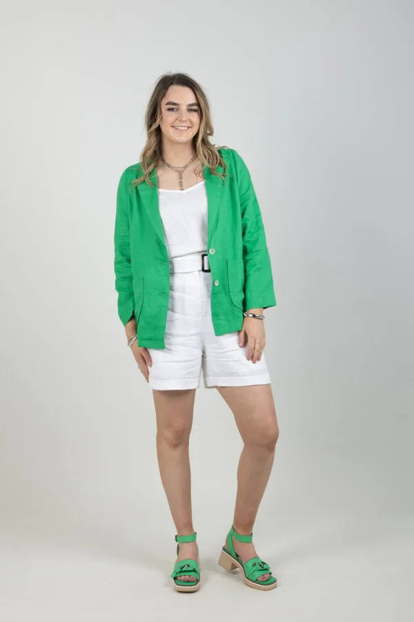 Coats & Jackets-EB&IVE HALCYON BLAZER EMERALD
