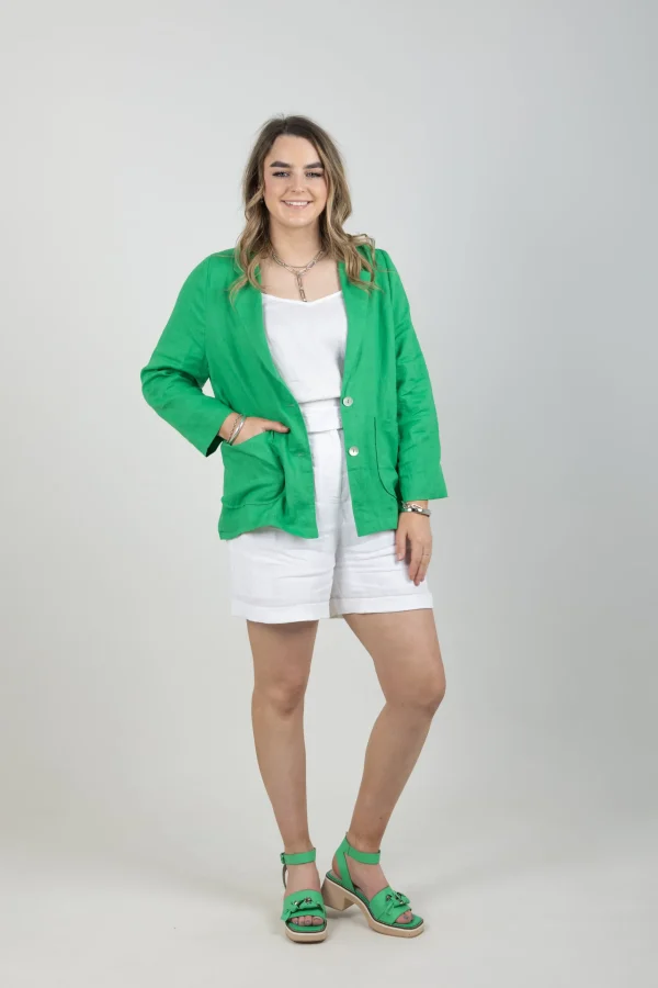 Coats & Jackets-EB&IVE HALCYON BLAZER EMERALD