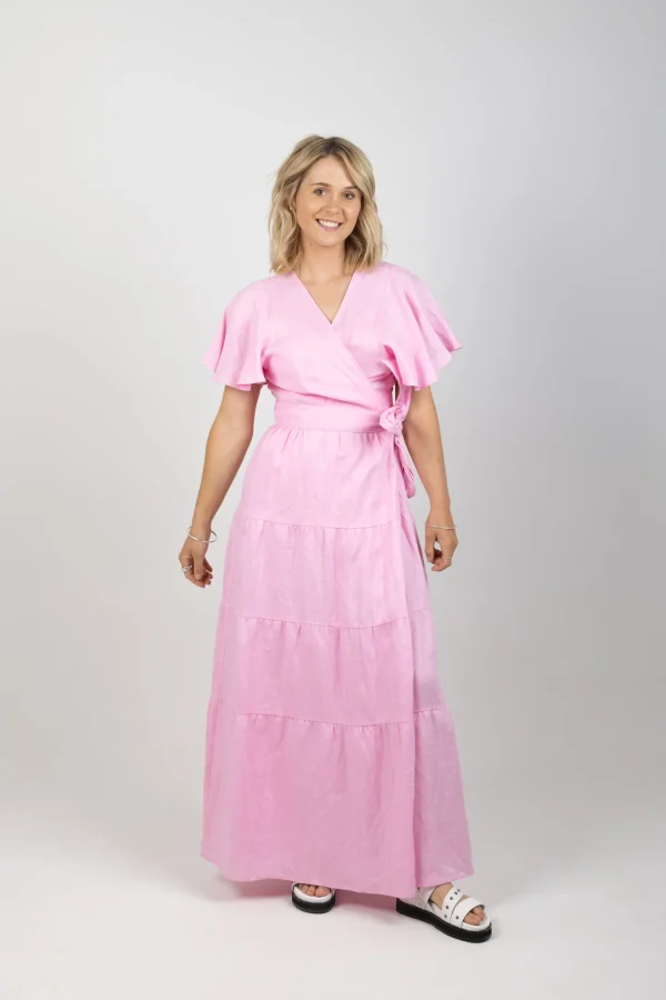 Dresses-EB&IVE HALCYON MAXI DRESS CAMEO