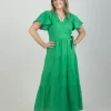 Dresses-EB&IVE HALCYON MAXI DRESS EMERALD