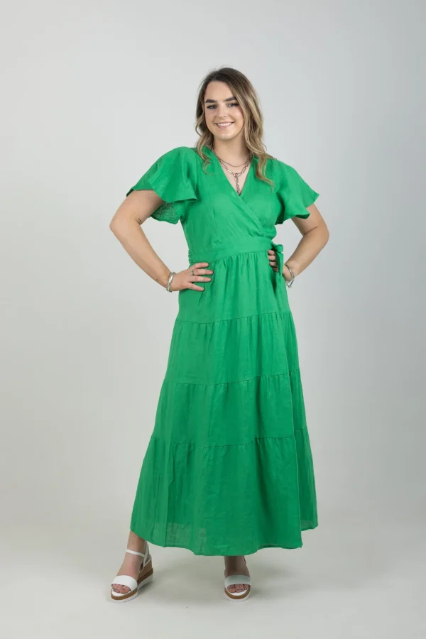 Dresses-EB&IVE HALCYON MAXI DRESS EMERALD