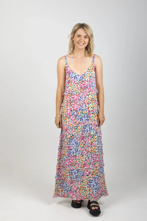 Dresses-EB&IVE LA MER FRILL MAXI FIORE