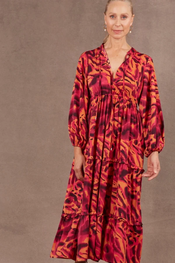 Dresses-EB&IVE MAYAN TIERED MAXI MAGENTA