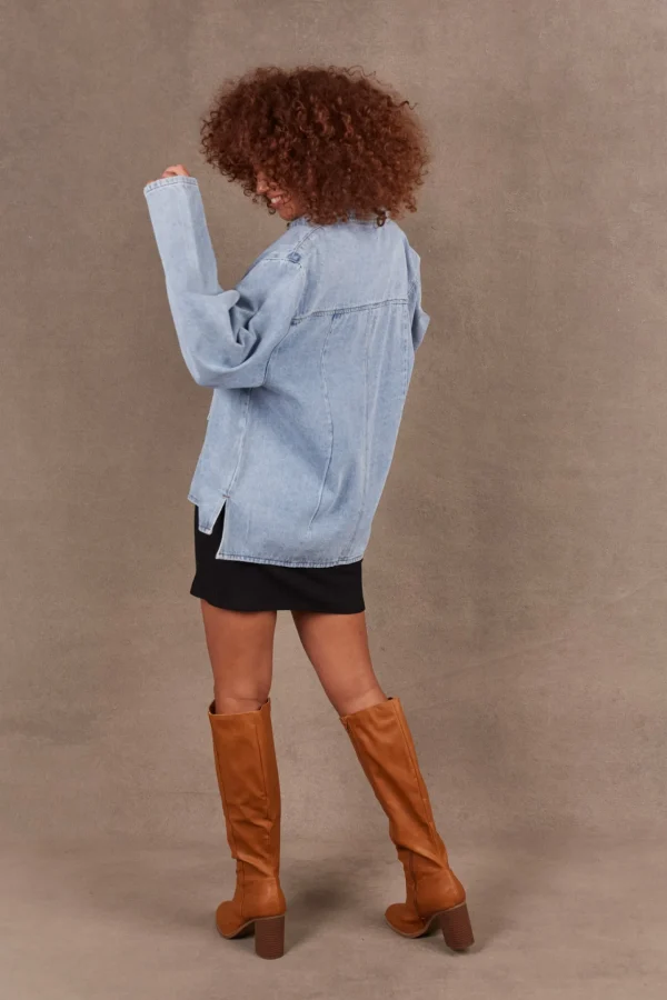 Coats & Jackets-EB&IVE META DENIM JACKET DENIM