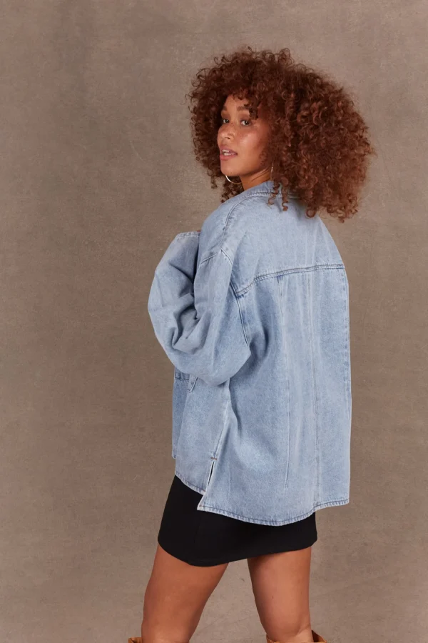 Coats & Jackets-EB&IVE META DENIM JACKET DENIM