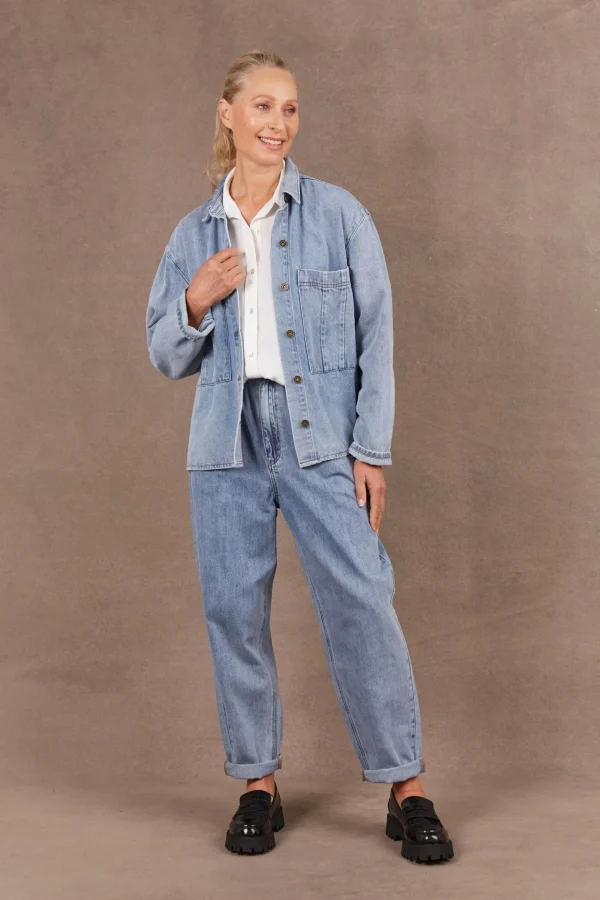 Coats & Jackets-EB&IVE META DENIM JACKET DENIM