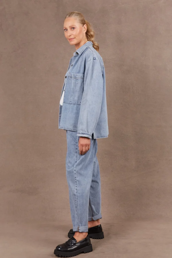 Coats & Jackets-EB&IVE META DENIM JACKET DENIM