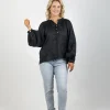 Shirts & Tops-EB&IVE NASHVILLE LINEN BLOUSE EBONY