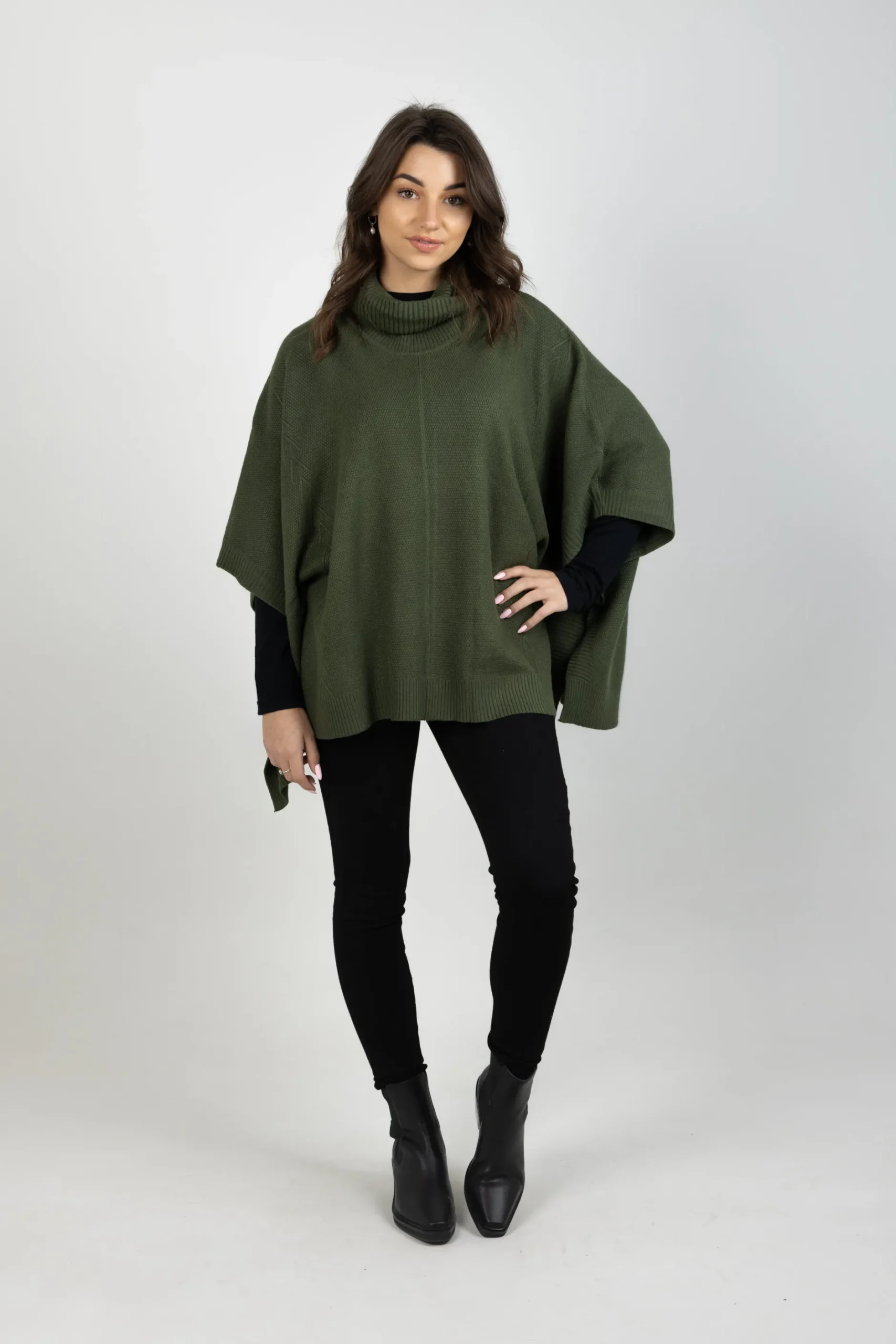 ebive_nawi_poncho_olive_1.webp Sweaters & Knitwear-EB&IVE NAWI PONCHO OLIVE