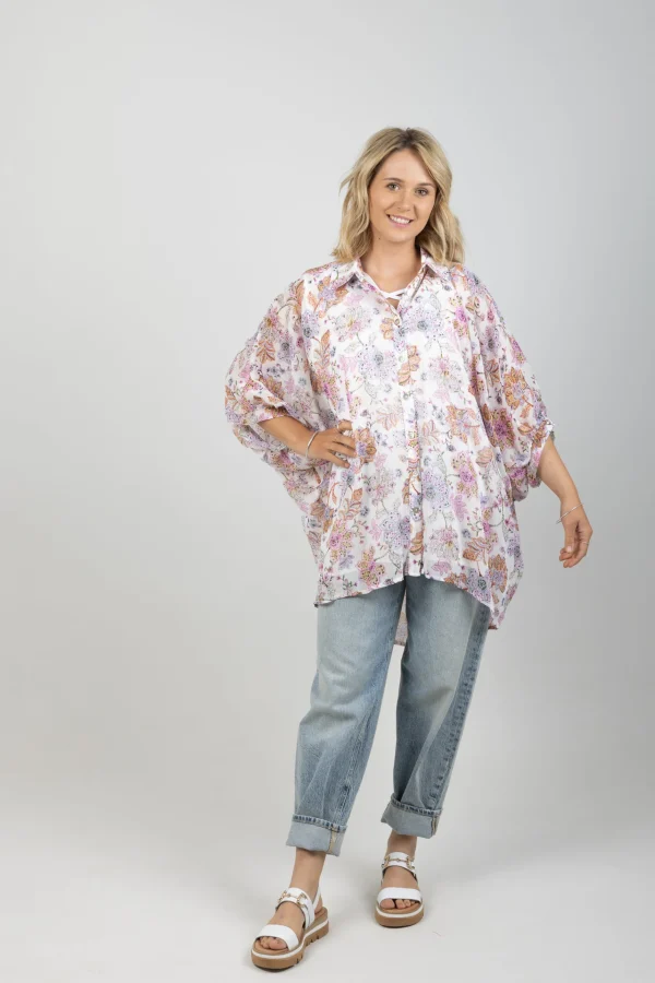 Shirts & Tops-EB&IVE SERENO RELAXED SHIRT PAISLEY