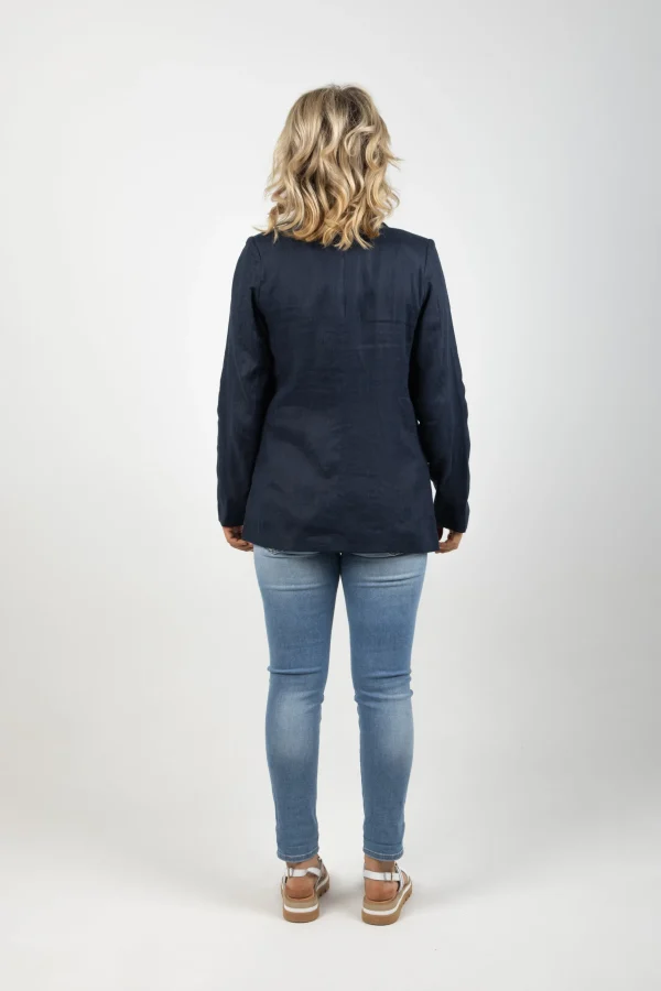 Coats & Jackets-EB&IVE STAPLE NAMA BLAZER NAVY
