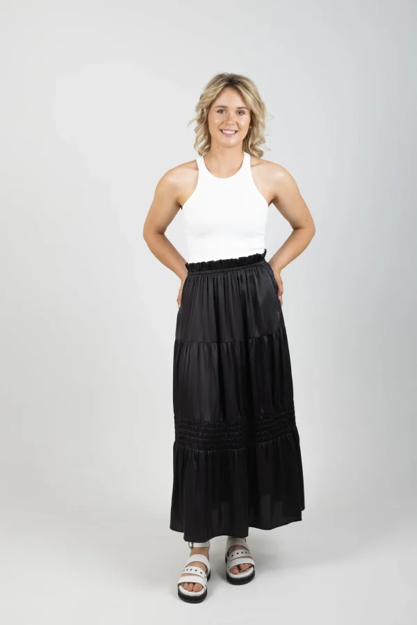Skirts-EB&IVE STAPLE SKIRT EBONY