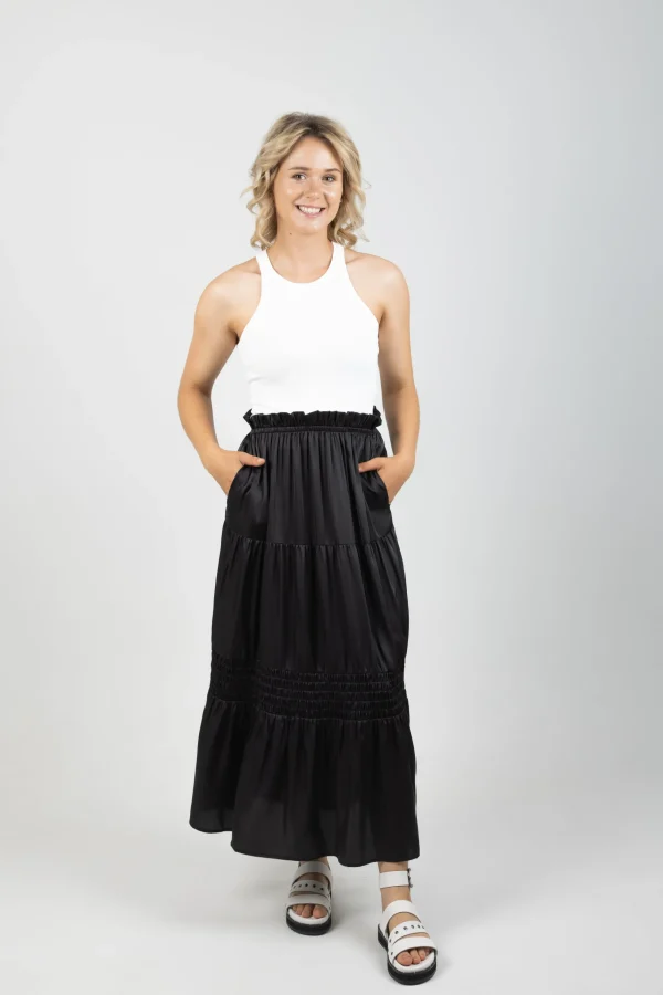 Skirts-EB&IVE STAPLE SKIRT EBONY