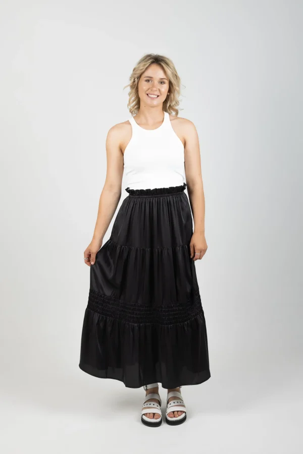 Skirts-EB&IVE STAPLE SKIRT EBONY
