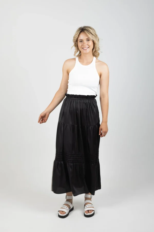 Skirts-EB&IVE STAPLE SKIRT EBONY