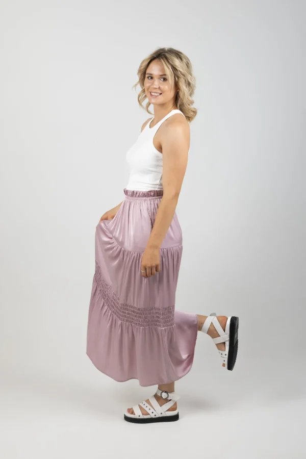 Skirts-EB&IVE STAPLE SKIRT MAUVE