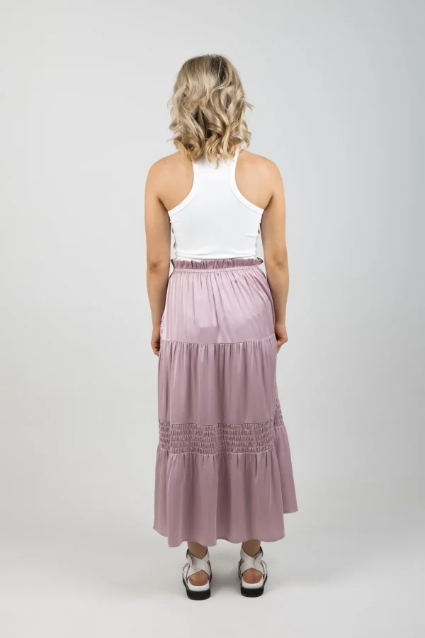 Skirts-EB&IVE STAPLE SKIRT MAUVE