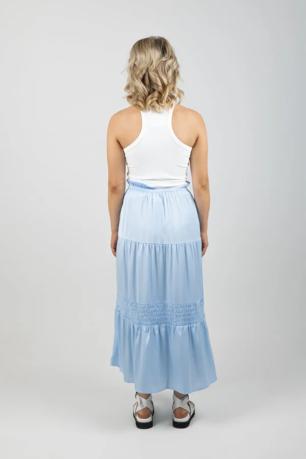 Skirts-EB&IVE STAPLE SKIRT SKY
