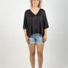 Shirts & Tops-EB&IVE STAPLE TOP EBONY