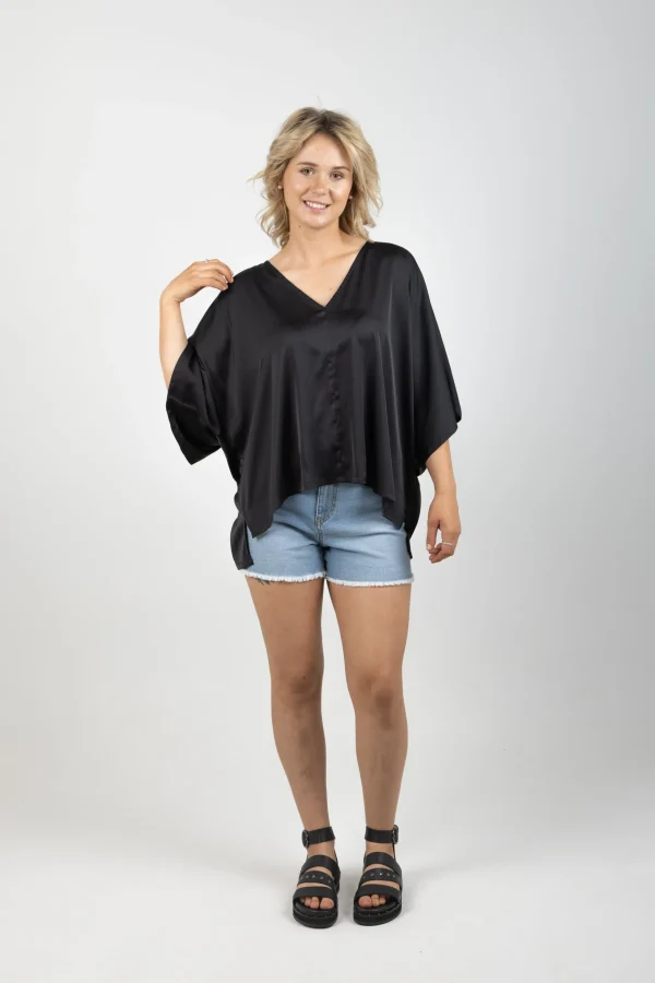 Shirts & Tops-EB&IVE STAPLE TOP EBONY